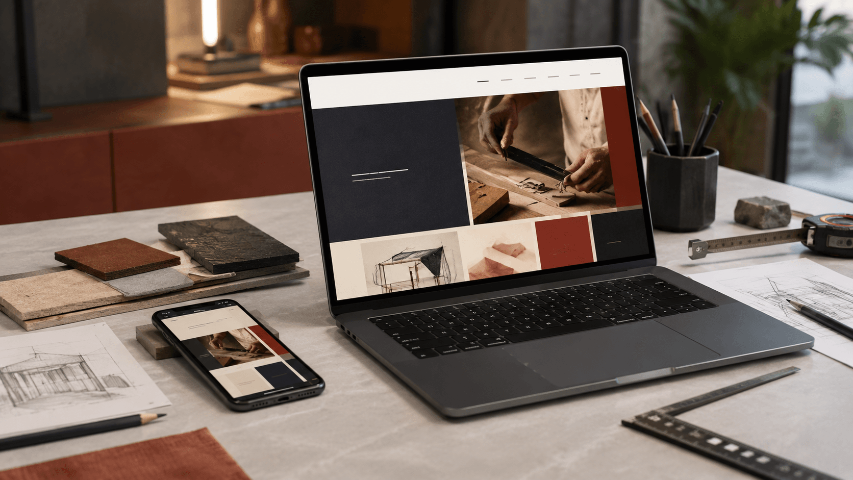 Site WordPress moderne pour artisan avec prestations et demande de devis