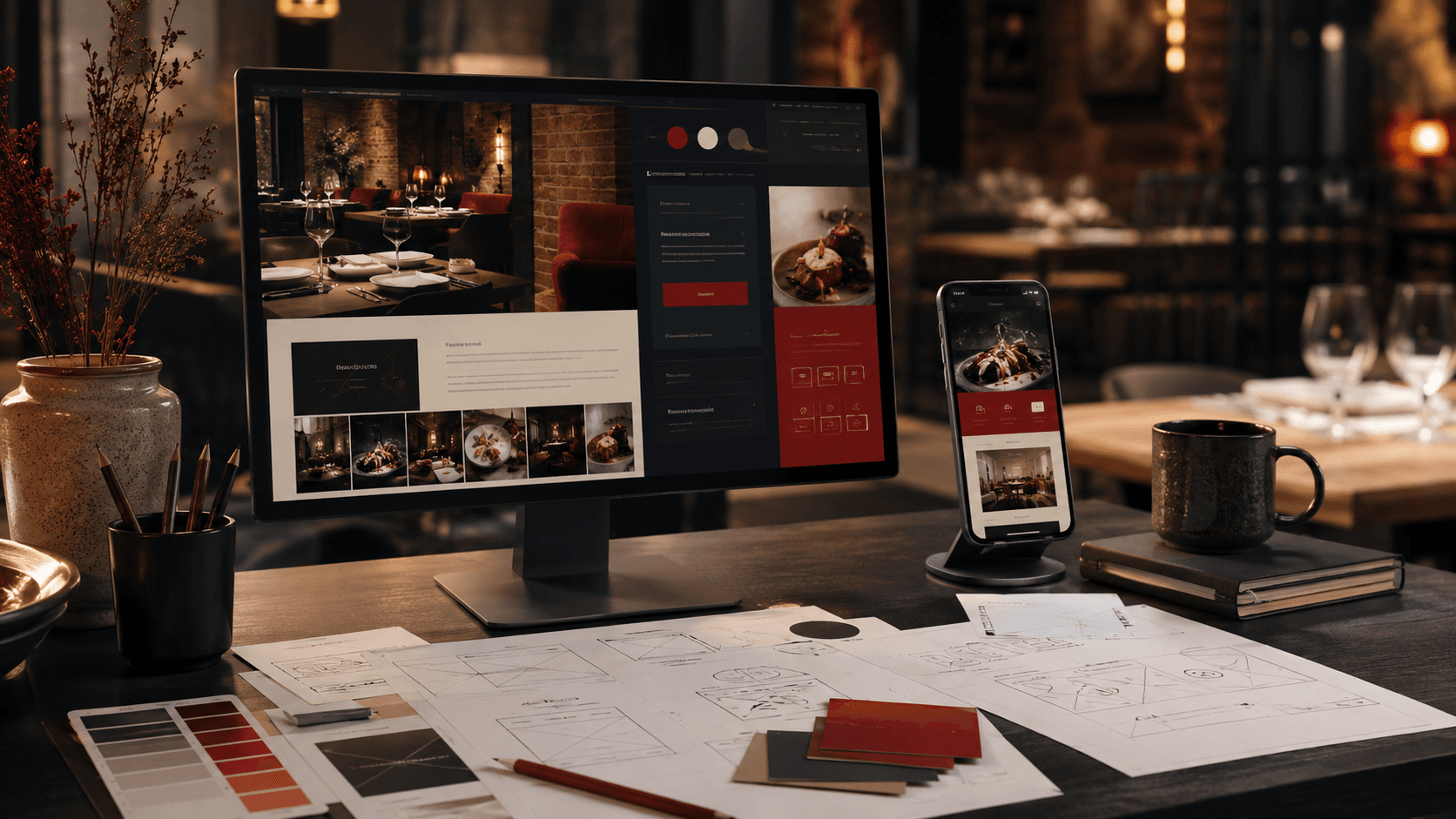 Site WordPress moderne pour restaurant avec réservation et carte en ligne